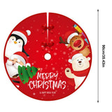 90cm Christmas Tree Skirt Brushed Cloth Carpet Personality Pattern New Year Christmas Tree Floor Mat Ornaments Decoration - Low Angle