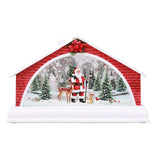 Christmas House Manger Snow House Decoration Night Light Home Furnishing Props Christmas Village House Ornament