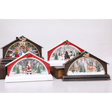 Christmas House Manger Snow House Decoration Night Light Home Furnishing Props Christmas Village House Ornament