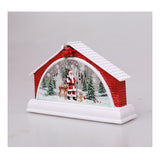 Christmas House Manger Snow House Decoration Night Light Home Furnishing Props Christmas Village House Ornament