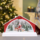 Christmas House Manger Snow House Decoration Night Light Home Furnishing Props Christmas Village House Ornament