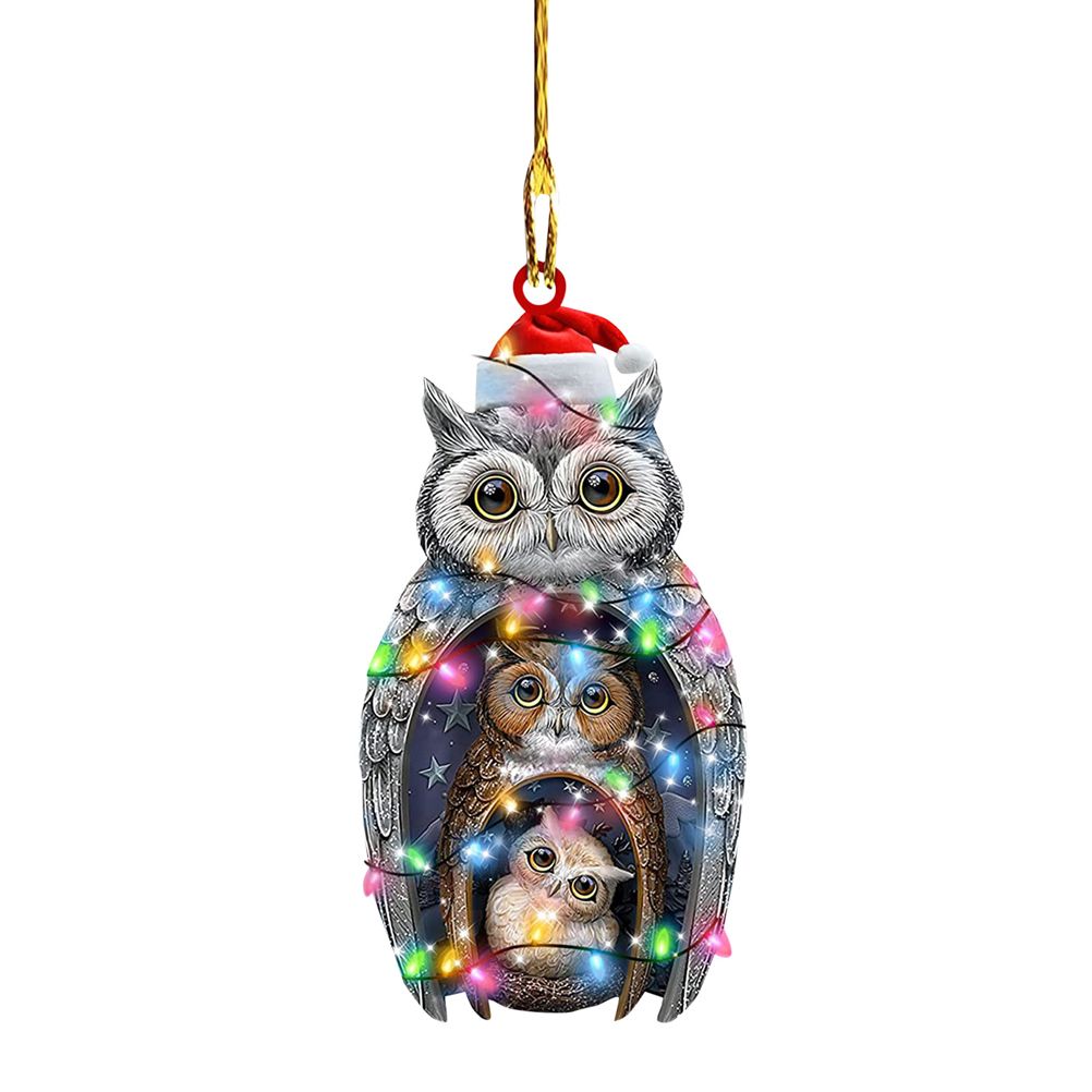 Christmas Pendant Chicken with Hat Scarf Christmas Tree Hanging Ornament Holiday Party Decoration