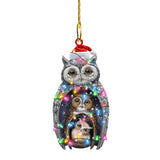 Christmas Pendant Chicken with Hat Scarf Christmas Tree Hanging Ornament Holiday Party Decoration