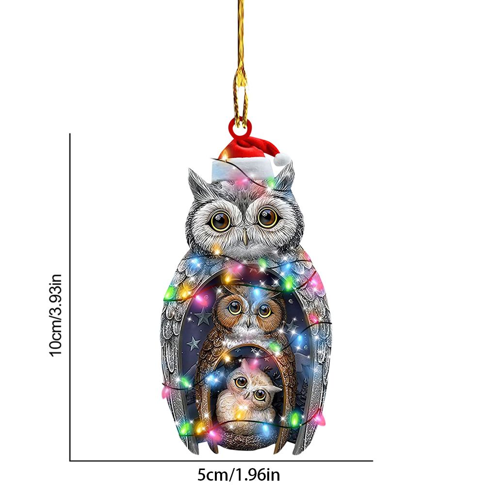 Christmas Pendant Chicken with Hat Scarf Christmas Tree Hanging Ornament Holiday Party Decoration