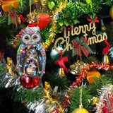 Christmas Pendant Chicken with Hat Scarf Christmas Tree Hanging Ornament Holiday Party Decoration