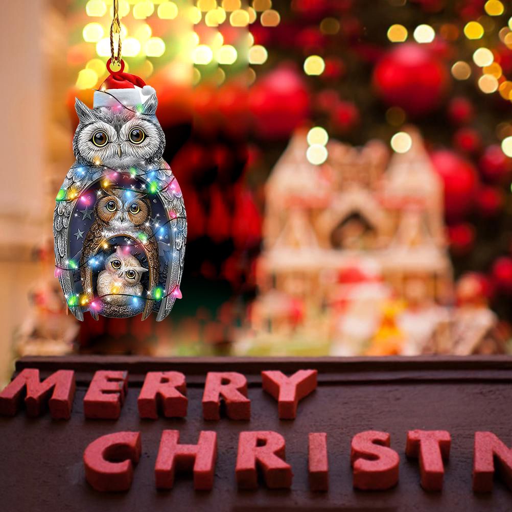 Christmas Pendant Chicken with Hat Scarf Christmas Tree Hanging Ornament Holiday Party Decoration