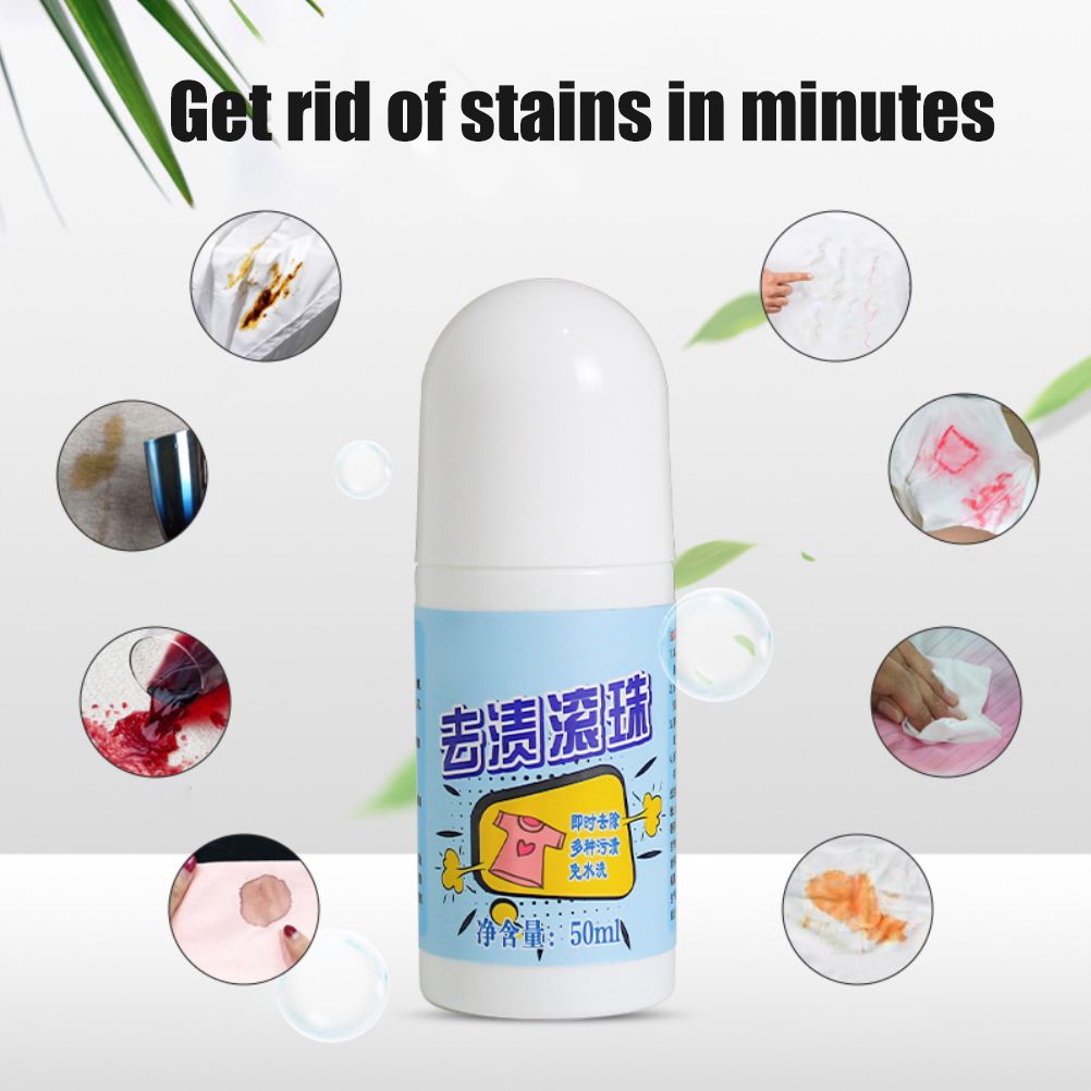 Portable Stain Remover Roller Ball Cleaner Clothes Stain Remover Effectively Remove All Kinds of Stains Quick Decontamination