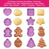 8 Pcs Christmas Cutters Biscuit Cutters Plastic Cutters Children's Stamp Festival Cutter Set for Biscuits Chocolate - Side View