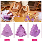 8 Pcs Christmas Cutters Biscuit Cutters Plastic Cutters Children's Stamp Festival Cutter Set for Biscuits Chocolate