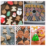 8 Pcs Christmas Cutters Biscuit Cutters Plastic Cutters Children's Stamp Festival Cutter Set for Biscuits Chocolate - Low Angle
