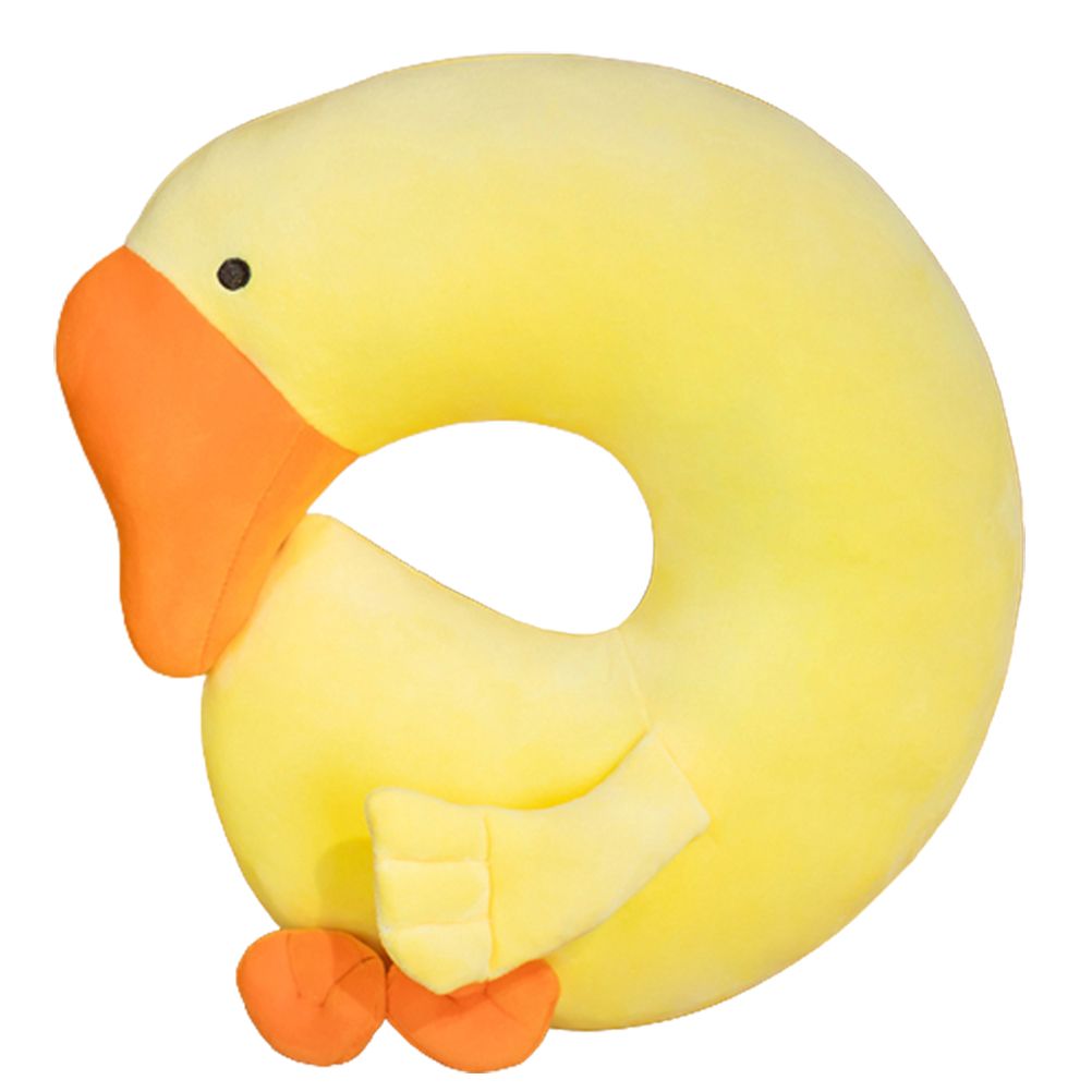 Japanese Anime Duck Plush Dolls Big Goose U Shaped Neck Pillow Cute Stuffed Animal Toy Travel Pillow Birthday Xmas Gift