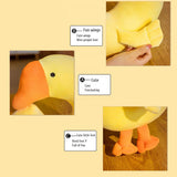 Japanese Anime Duck Plush Dolls Big Goose U Shaped Neck Pillow Cute Stuffed Animal Toy Travel Pillow Birthday Xmas Gift - Top-Down View