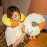 Japanese Anime Duck Plush Dolls Big Goose U Shaped Neck Pillow Cute Stuffed Animal Toy Travel Pillow Birthday Xmas Gift - Extra Image