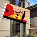 90 x 150cm Remembrance Day Banner Flag for House Outdoor Flag Single Layer Polyester Banner