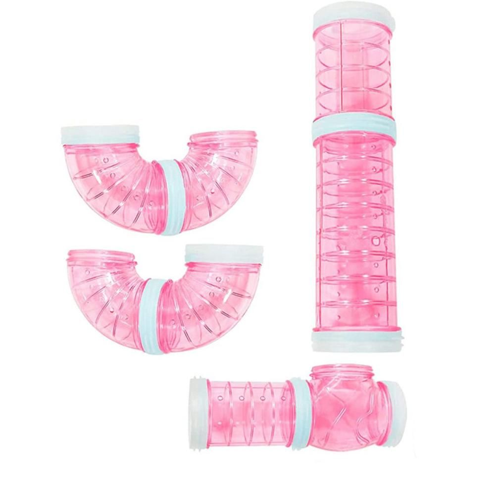 Hamster Tubes Set Transparent Hamster Cage Toys DIY Connection Tunnel Track Rat Toy