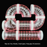 Hamster Tubes Set Transparent Hamster Cage Toys DIY Connection Tunnel Track Rat Toy