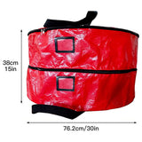 Double Layer Christmas Wreath Storage Bag Large Capacity Wreath Storage Container Wreath Storage Box with Dual Zippers and Handles