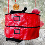 Double Layer Christmas Wreath Storage Bag Large Capacity Wreath Storage Container Wreath Storage Box with Dual Zippers and Handles - Extra Image