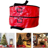 Double Layer Christmas Wreath Storage Bag Large Capacity Wreath Storage Container Wreath Storage Box with Dual Zippers and Handles - Extra Image