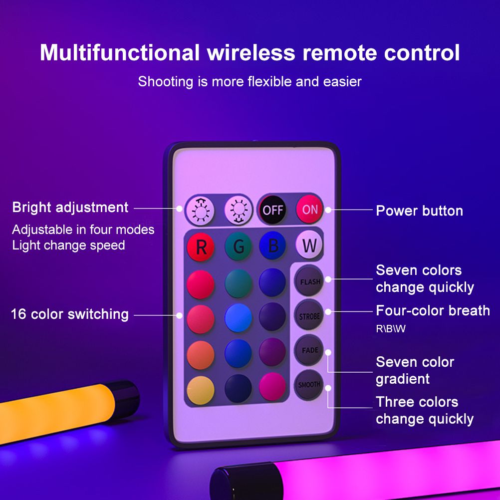 LED Fill Light Portable RGB Colorful Night Light Photography Lighting Stick USB Powered Selfie Lamp