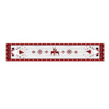 Christmas Gnome Table Runner Dwarf Striped Cotton and Linen Tablecloth Christmas Decoration for Dining Table and Coffee Table