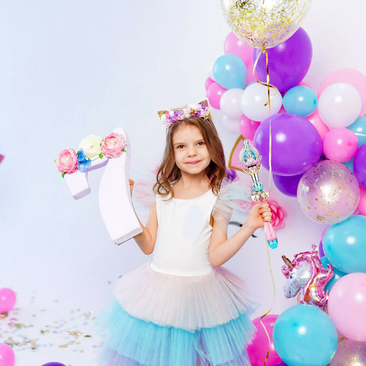 Luminous Fairy Wand Stick Princess Lighting Sticks Cute Mini Toy Christmas New Year Birthday Gift