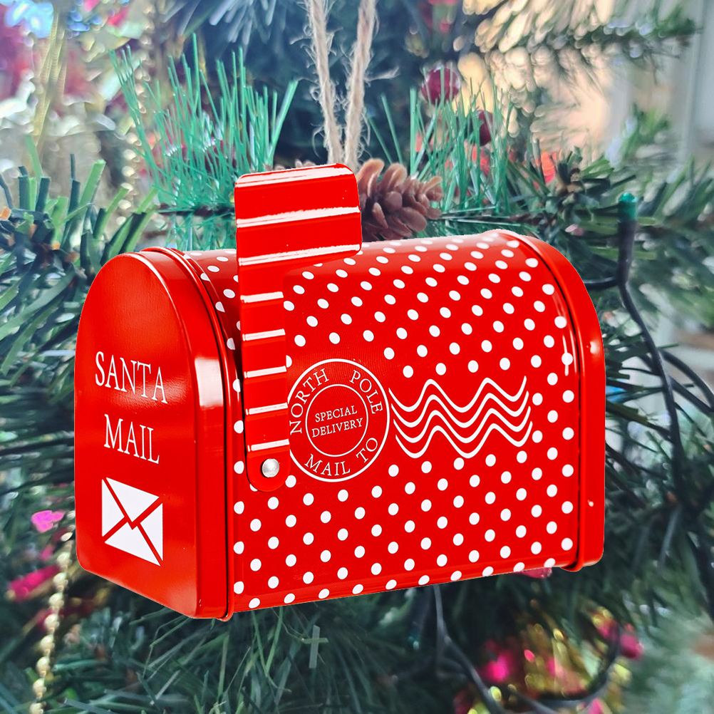 Christmas Mailbox Iron Box Children Iron Gift Box Envelope Box Christmas Home Garden Outdoor Decorations