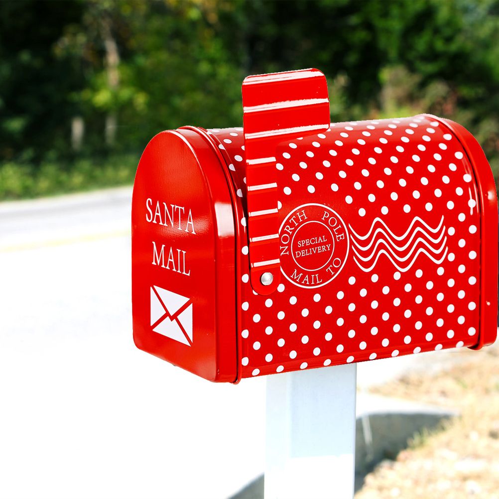 Christmas Mailbox Iron Box Children Iron Gift Box Envelope Box Christmas Home Garden Outdoor Decorations