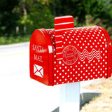 Christmas Mailbox Iron Box Children Iron Gift Box Envelope Box Christmas Home Garden Outdoor Decorations - Side View