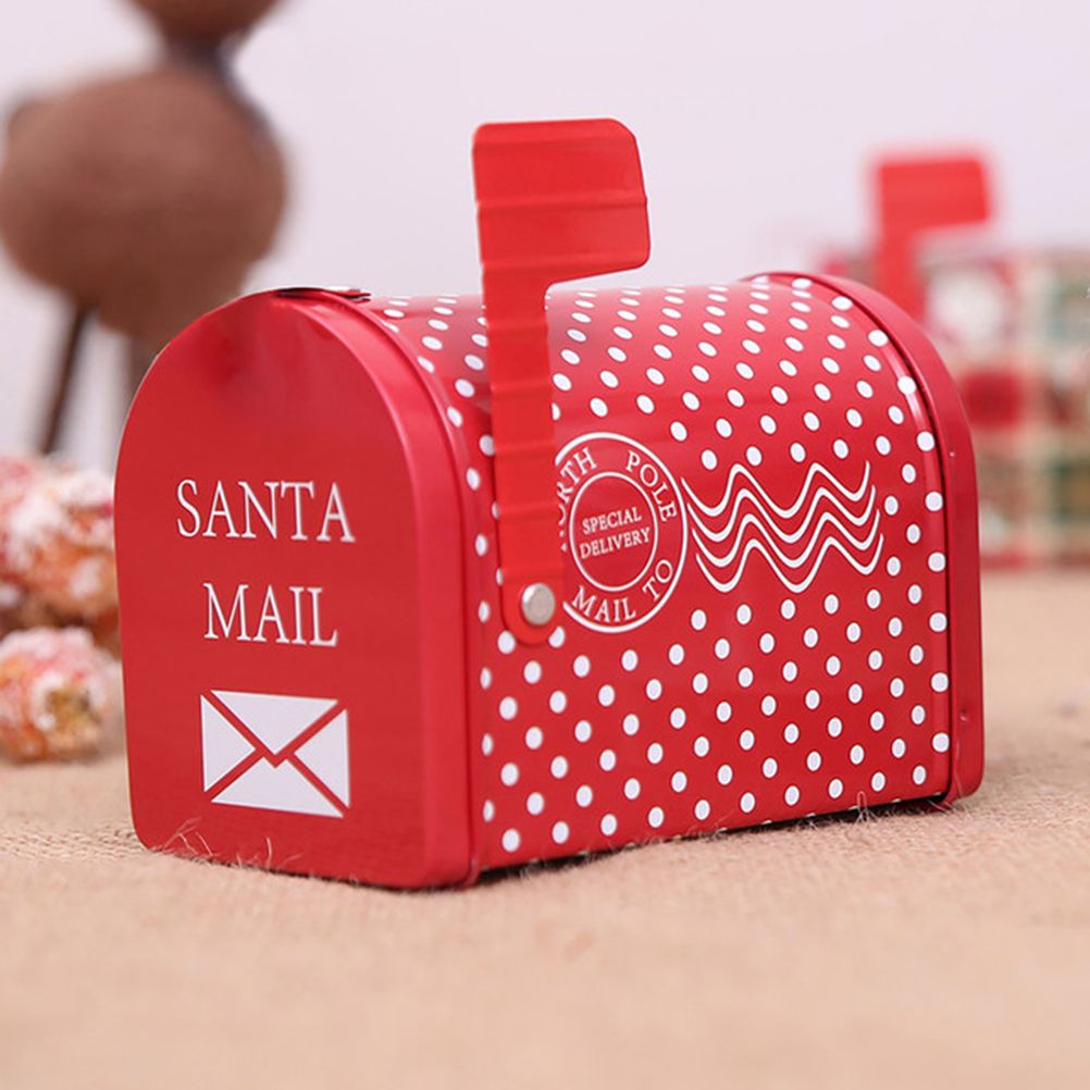 Christmas Mailbox Iron Box Children Iron Gift Box Envelope Box Christmas Home Garden Outdoor Decorations