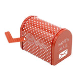 Christmas Mailbox Iron Box Children Iron Gift Box Envelope Box Christmas Home Garden Outdoor Decorations - Low Angle