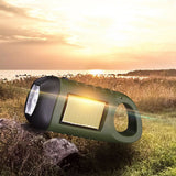 Solar Powered Hand Crank Flashlight Emergency LED Flashlight Survival Flashlight Quick Snap Carbiner Flashlight for Outdoor Sports