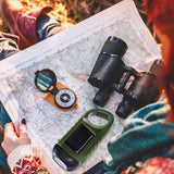 Solar Powered Hand Crank Flashlight Emergency LED Flashlight Survival Flashlight Quick Snap Carbiner Flashlight for Outdoor Sports - Extra Image