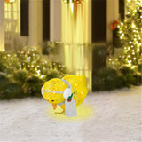 Chick with Scarf Decor Lights Yellow Chick Flat Garden Sculpture Chick Ornaments for Lawn Yard Christmas Holiday Decorations - Top-Down View