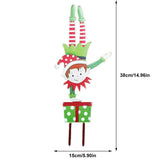 Christmas Elf Garden Stake Christmas Metal Gnome Yard Stake Wrought Iron Elf Ornament Yard Signs Decor Outdoor Holiday Decoration