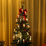 USB LED Candle Lamp Warm White LED Flameless Christmas Candle String Lights with Tree Clips Holiday Party Decoration