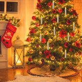 USB LED Candle Lamp Warm White LED Flameless Christmas Candle String Lights with Tree Clips Holiday Party Decoration - Close-Up Angle