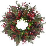 Christmas Wreath Artificial Red Berries Eucalyptus Wreath Christmas Decoration Living Room Wall Decoration