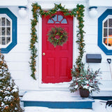 Christmas Wreath Artificial Red Berries Eucalyptus Wreath Christmas Decoration Living Room Wall Decoration - Extra Image