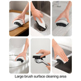 Household Cleaning Brush Bendable Scrub Brush Kitchen Tool Grip Scrub Brush for Cleaning - Close-Up Angle
