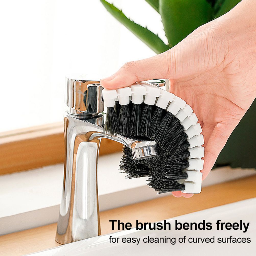 Household Cleaning Brush Bendable Scrub Brush Kitchen Tool Grip Scrub Brush for Cleaning