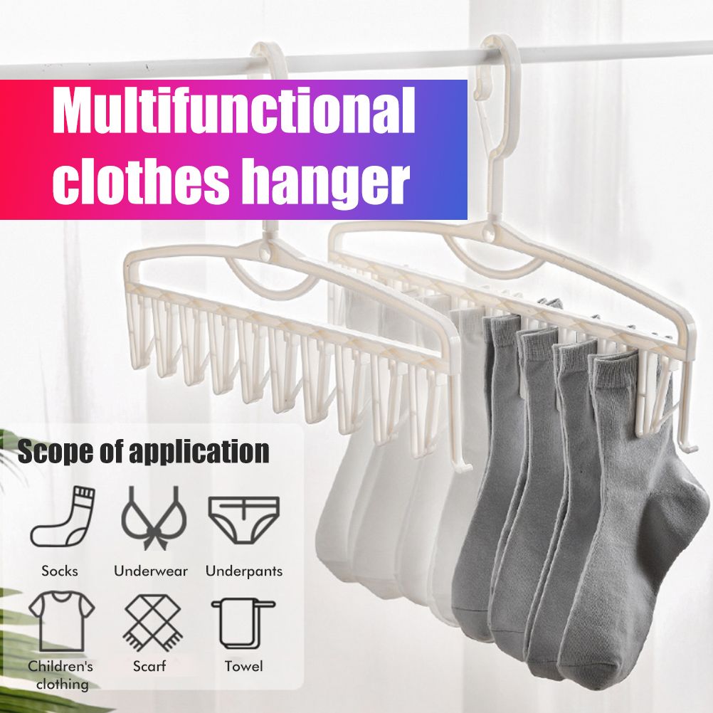 Multifunctional Rotatable Clothes Hanger for Socks Bra Underwear Scarves Towels House Organiser