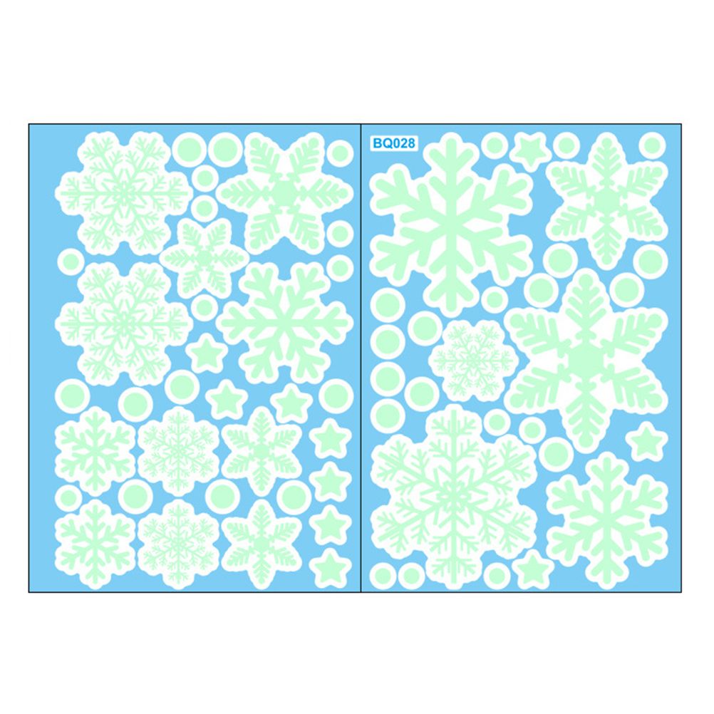 in The Dark Christmas Snowflake Sticker Xmas Self Adhesive PVC Wall Decals Stickers Luminous Stickers for Wall Door Window Ceiling