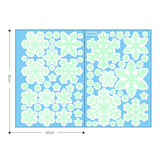in The Dark Christmas Snowflake Sticker Xmas Self Adhesive PVC Wall Decals Stickers Luminous Stickers for Wall Door Window Ceiling - Front View