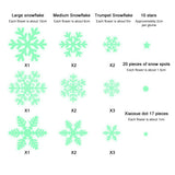 in The Dark Christmas Snowflake Sticker Xmas Self Adhesive PVC Wall Decals Stickers Luminous Stickers for Wall Door Window Ceiling