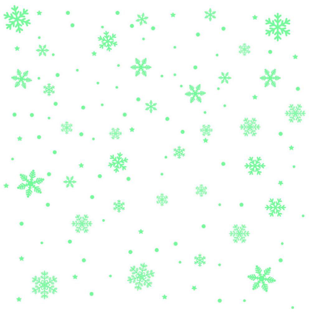 in The Dark Christmas Snowflake Sticker Xmas Self Adhesive PVC Wall Decals Stickers Luminous Stickers for Wall Door Window Ceiling