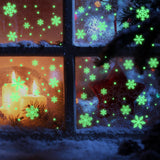 in The Dark Christmas Snowflake Sticker Xmas Self Adhesive PVC Wall Decals Stickers Luminous Stickers for Wall Door Window Ceiling