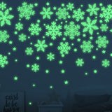 in The Dark Christmas Snowflake Sticker Xmas Self Adhesive PVC Wall Decals Stickers Luminous Stickers for Wall Door Window Ceiling - Extra Image
