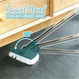 Bendable Corner Scrub Brush with Long Handle Removable Triangle Brush for Stairs Wall Bathroomand Kitchen