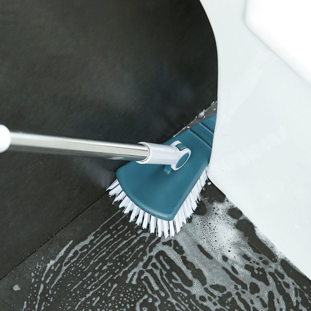 Bendable Corner Scrub Brush with Long Handle Removable Triangle Brush for Stairs Wall Bathroomand Kitchen